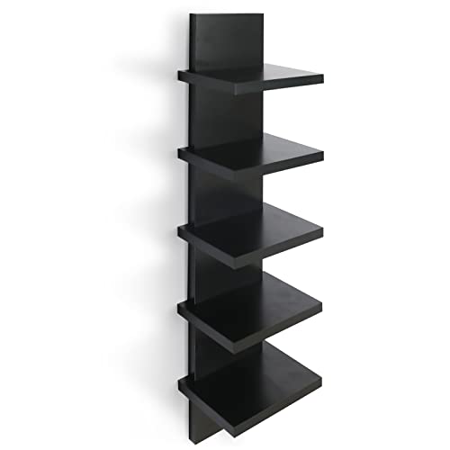 Vertical Wall Shelves Black