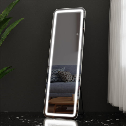 Floor Mirror with LED Light, 64” x 21”
